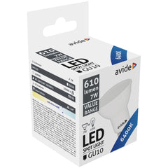 Avide Λάμπα LED Σποτ GU10 7W Ψυχρό 6400K Value