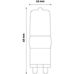 Avide Λάμπα LED 2.5W G9 160° NW 4000K Επίπεδη