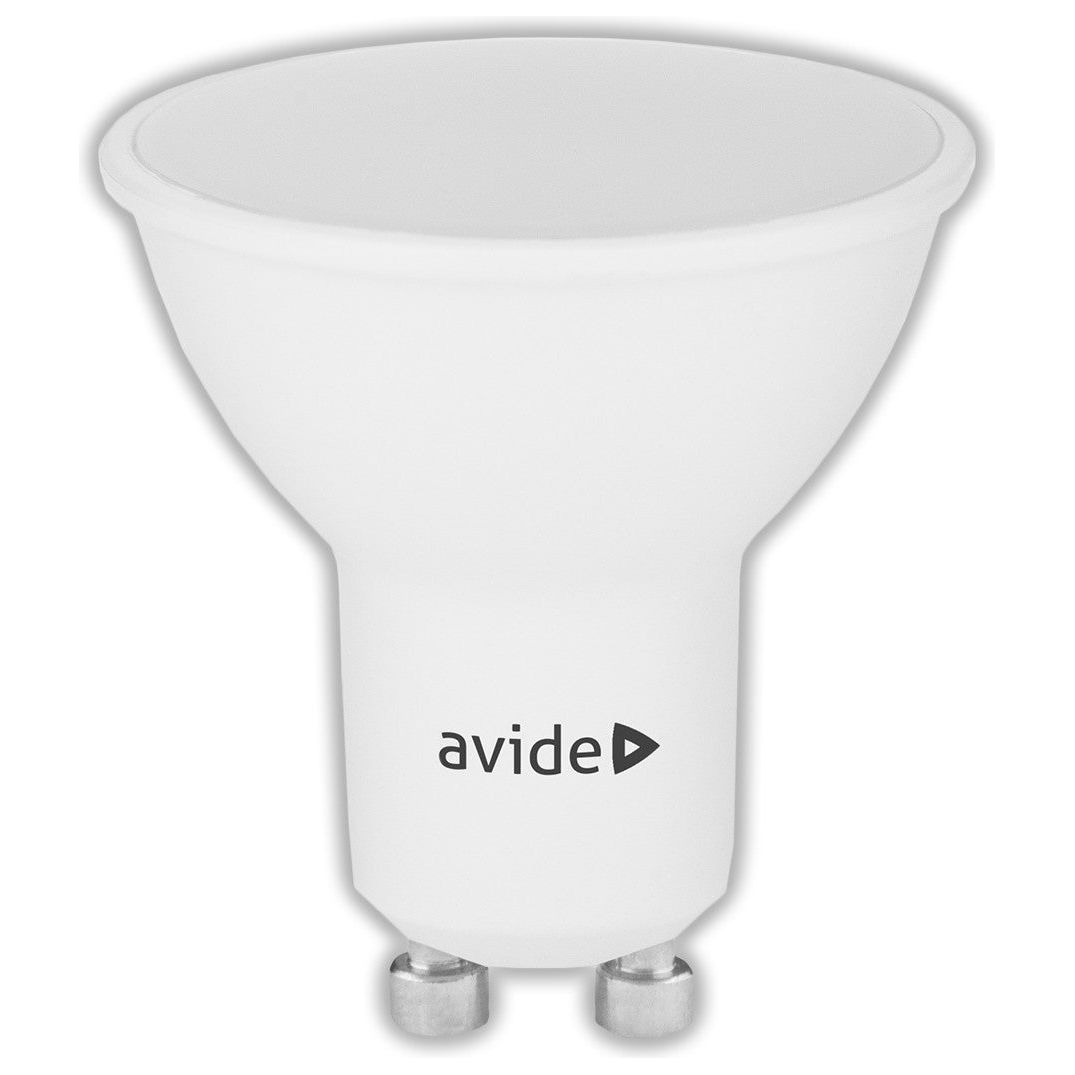 Avide Λάμπα LED Σποτ Αλουμίνιο + Πλαστικό 7W GU10 110° Λευκό 4000K Super High Lumen