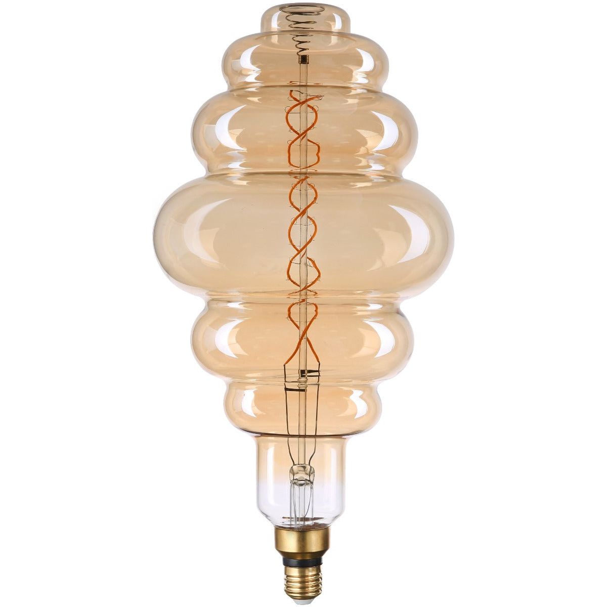 Avide Λάμπα LED Jumbo Bixby Κεχριμπάρι 8W E27 2400K Ντιμαριζόμενο 200x410mm