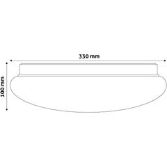 Avide LED Μοντέρνα Πλαφονιέρα Οροφής Umbriel (Raindrop) 18W 330x100mm