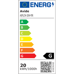 Avide LED Προβολέας Slim SMD 20W Ψυχρό 6400K Φωτοκύτταρο Value