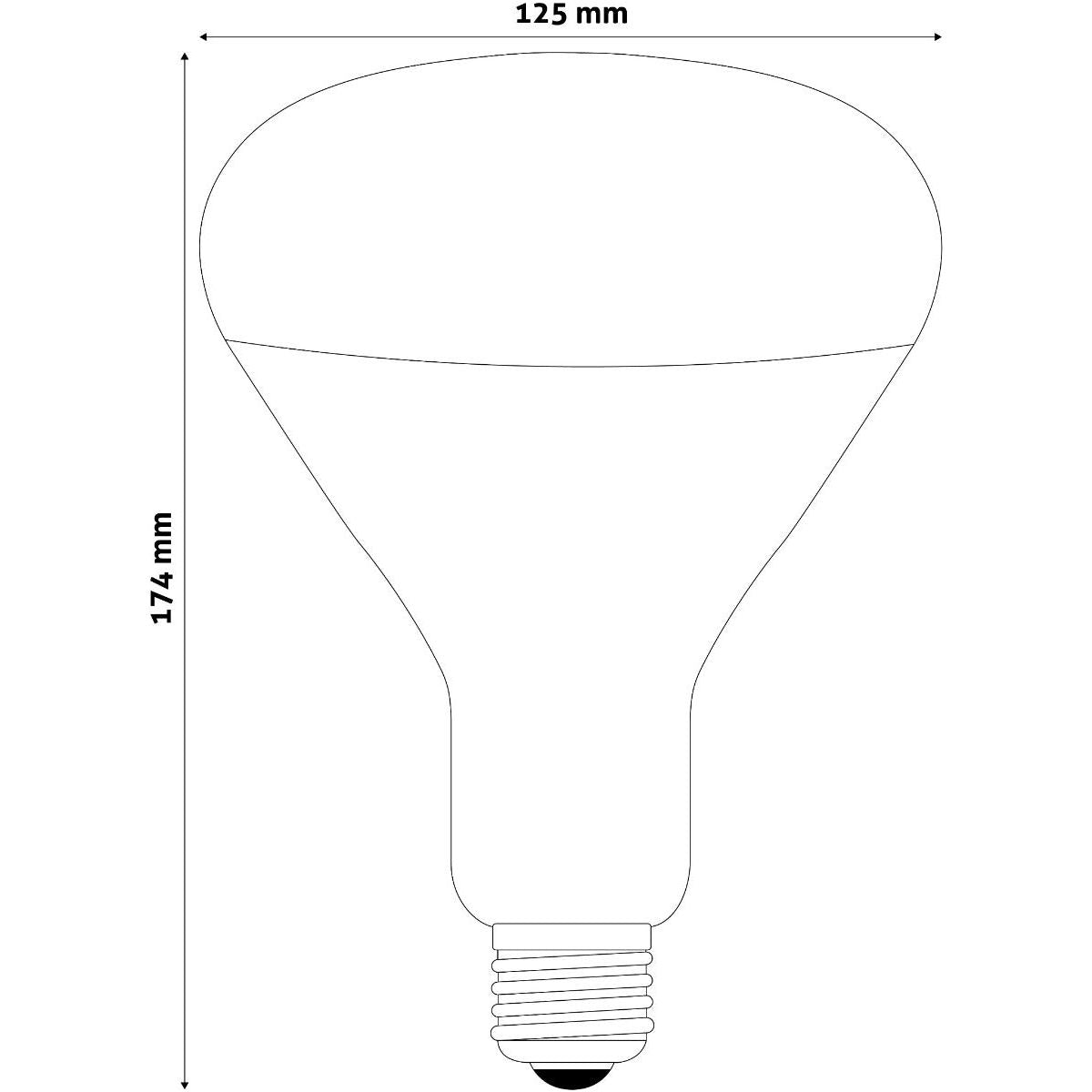 Avide Infrared Lamp E27 100W Full Red