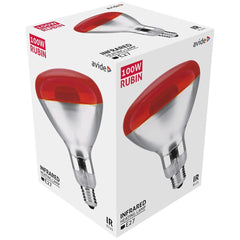 Avide Infrared Lamp E27 100W Red