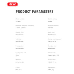 XO BE39 Αναδιπλούμενα Ακουστικά Κεφαλής Bluetooth Μαύρα