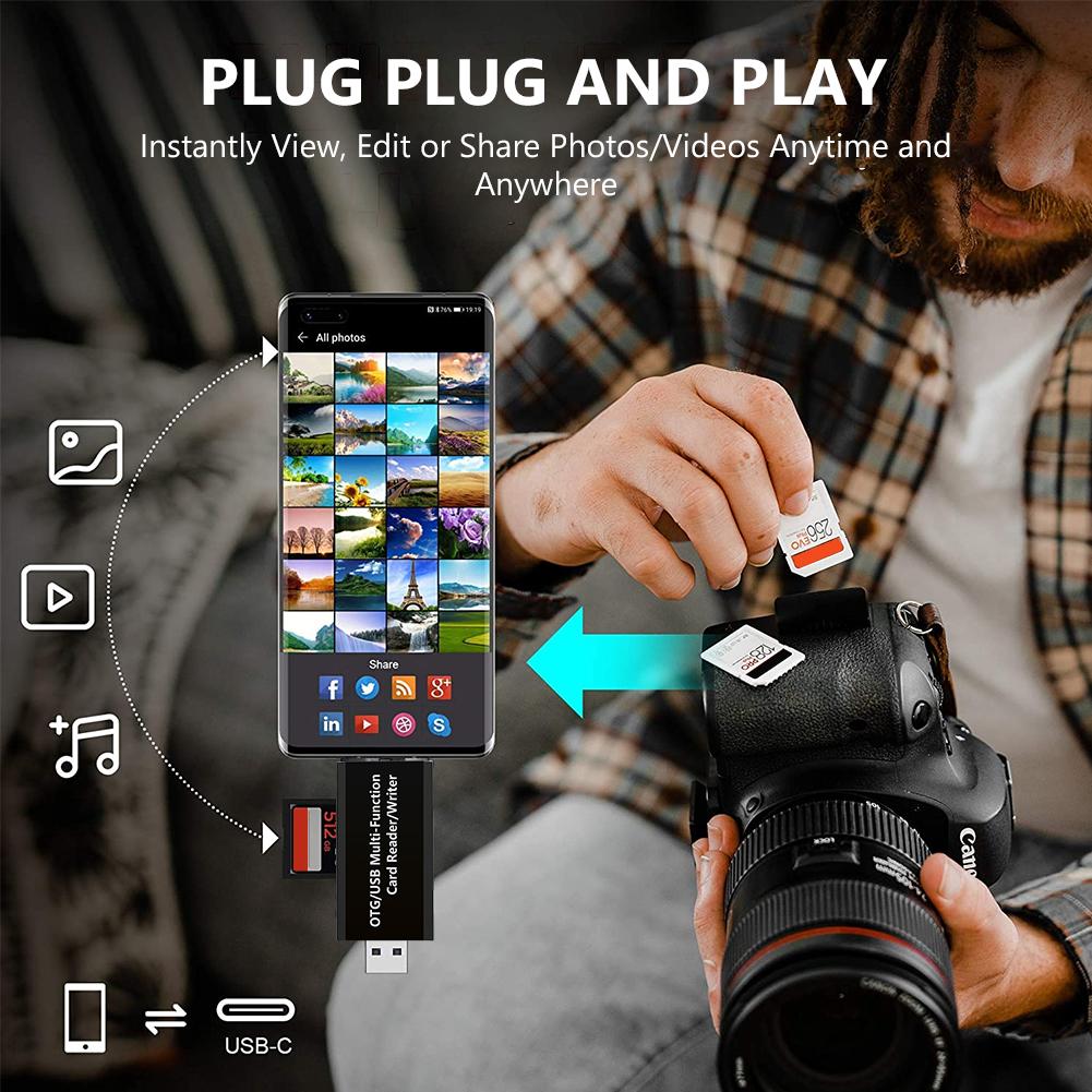 ATC Αντάπτορας USB/Micro Card Reader 2 σε 1