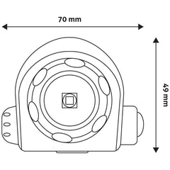 Entac Φακός Κεφαλής Zoom 5W Αλουμινίου