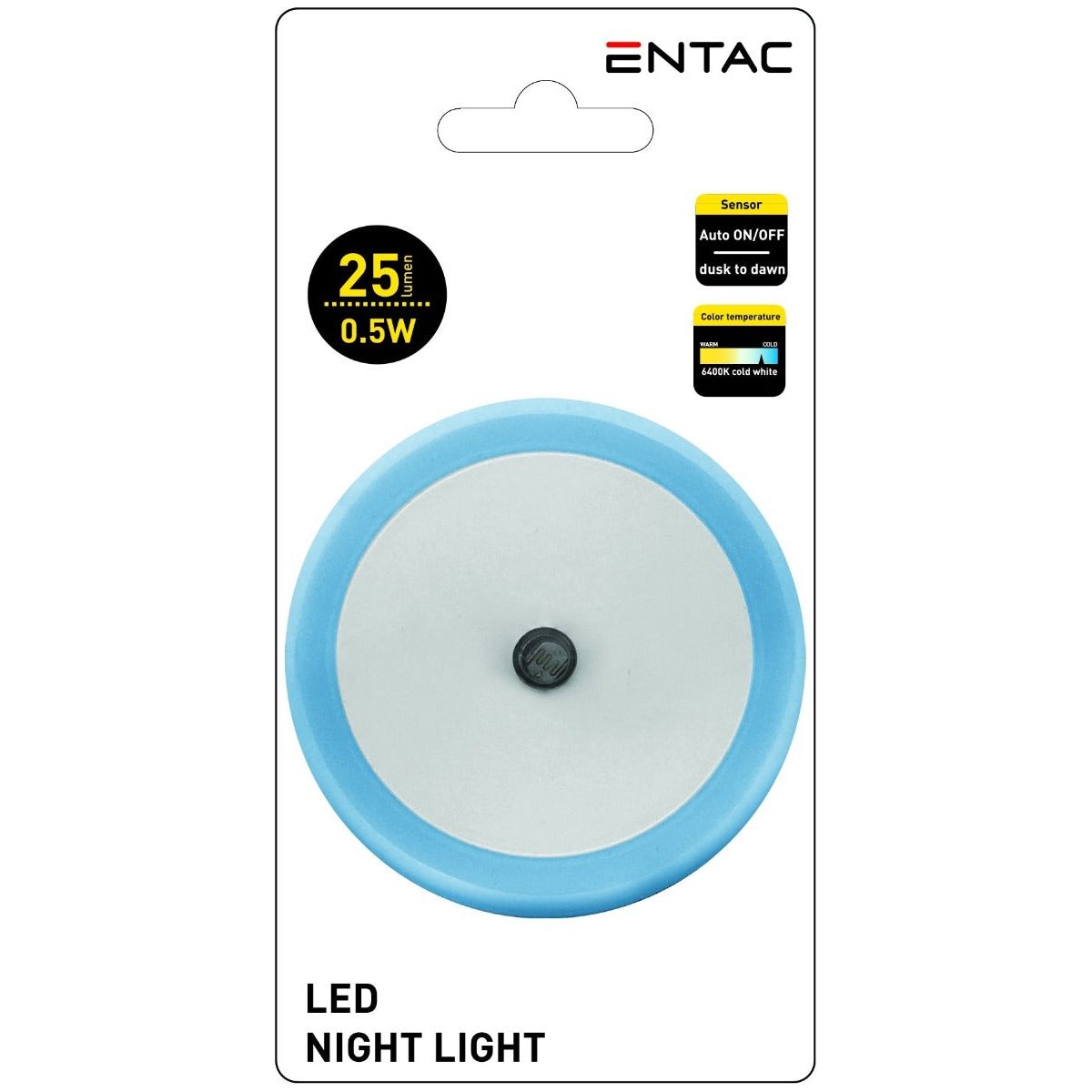 Entac Night Light 0.5W Round Cool Blue