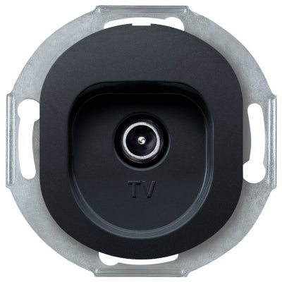 EON E612I.E1 TV Aerial Socket without Cover Frame for Individual Systems soft-touch Black