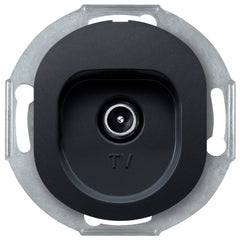 EON E612I.E1 TV Aerial Socket without Cover Frame for Individual Systems soft-touch Black