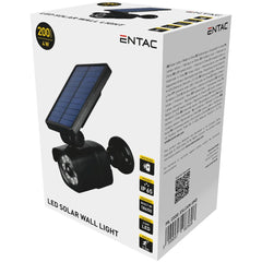 Entac Ηλιακό Φωτιστικό Τοίχου 4W SMD Ψεύτικη Κάμερα με Ανιχνευτή Κίνησης