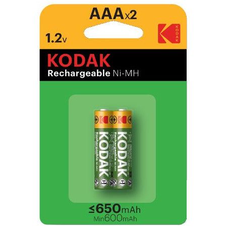 Kodak Rechargeable Batteries HR03 650mAh AAA (2pcs)