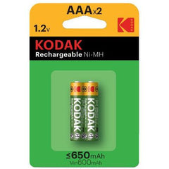 Kodak Rechargeable Batteries HR03 650mAh AAA (2pcs)