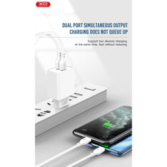 XO L65EU 2.4A Φορτιστής με Διπλή Θύρα USB για Lightning