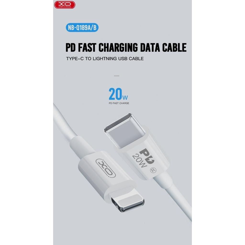 XO NB-Q189A PD 20W Καλώδιο Φόρτισης Type-C σε Lightning 1m