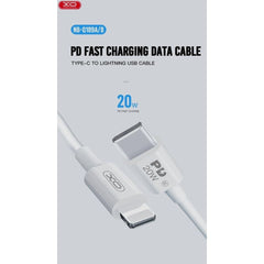 XO NB-Q189A PD 20W Καλώδιο Φόρτισης Type-C σε Lightning 1m