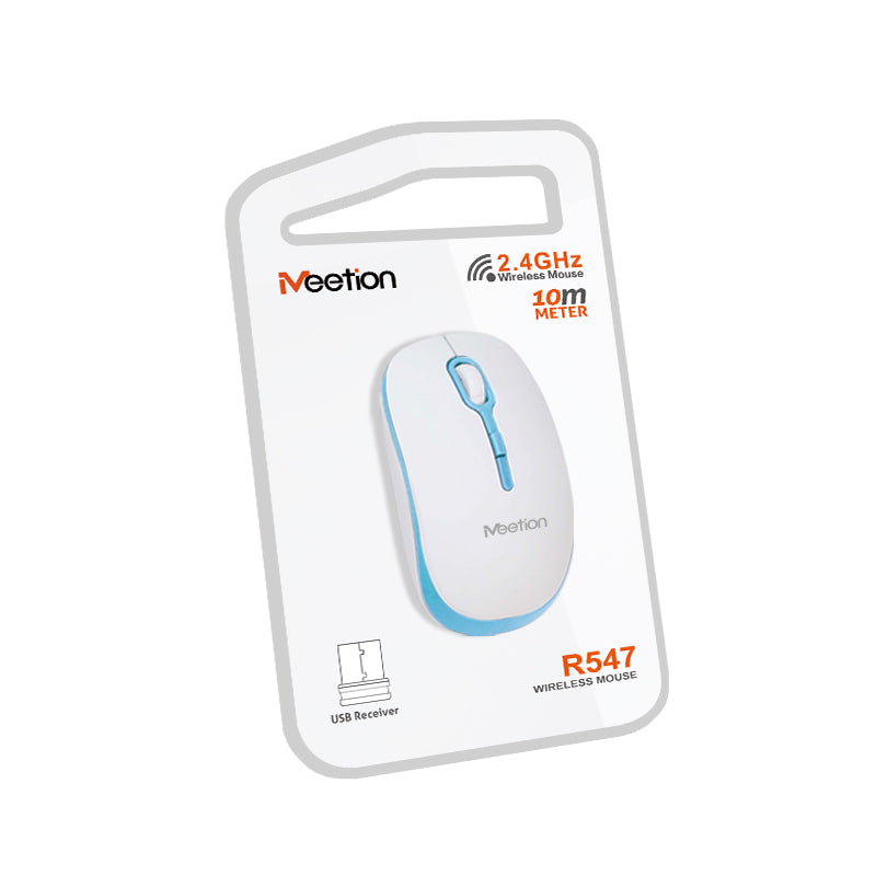 Meetion MT-R547 2.4G Wireless Mouse / White &amp; Blue