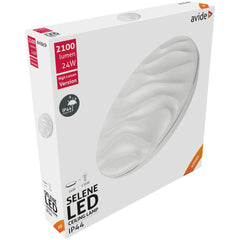 Avide LED Μοντέρνα Πλαφονιέρα Οροφής Selene 24W IP44 380x70mm Λευκό 4000K
