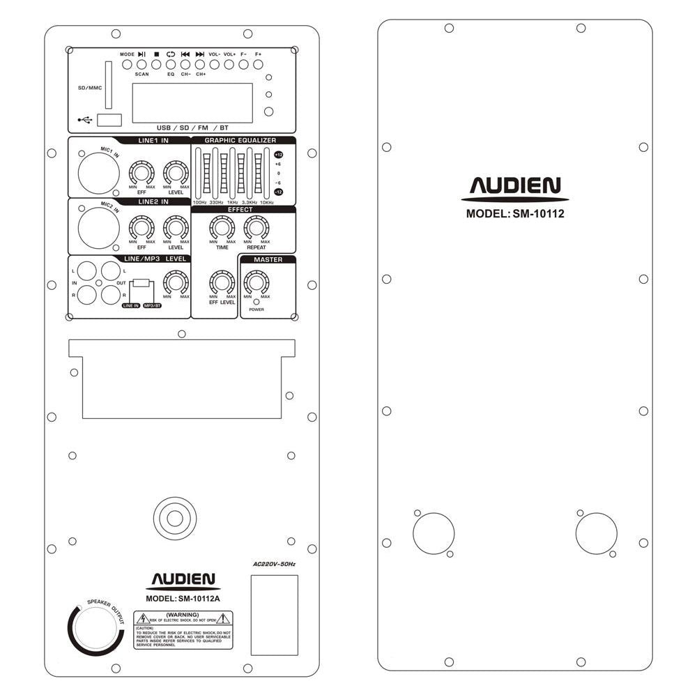 SM-10112A Ένεργό Ηχείο PA 12
