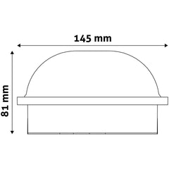 Avide Στεγανή Πλαφονιέρα Οροφής Οβάλ (Triton-O) IP65 20W Λευκό 4000K Μαύρο